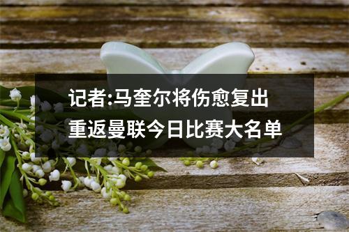 记者:马奎尔将伤愈复出 重返曼联今日比赛大名单