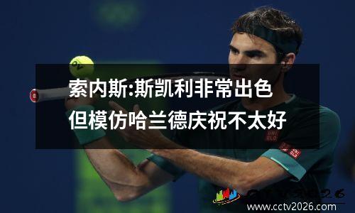 索内斯:斯凯利非常出色 但模仿哈兰德庆祝不太好