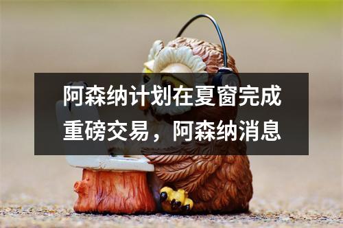 阿森纳计划在夏窗完成重磅交易，阿森纳消息