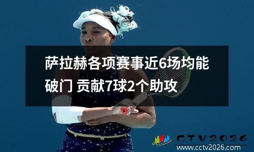 萨拉赫各项赛事近6场均能破门 贡献7球2个助攻