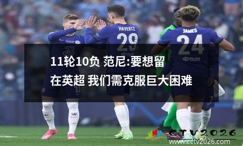 11轮10负 范尼:要想留在英超 我们需克服巨大困难