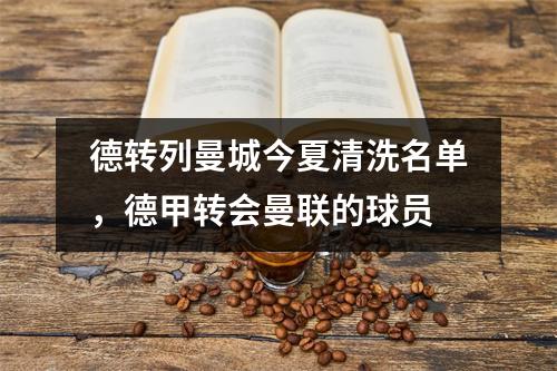 德转列曼城今夏清洗名单，德甲转会曼联的球员