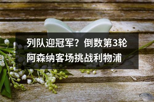 列队迎冠军？倒数第3轮阿森纳客场挑战利物浦