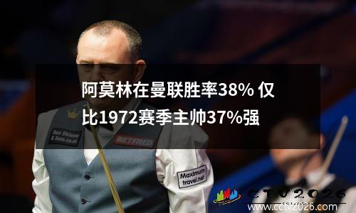 阿莫林在曼联胜率38% 仅比1972赛季主帅37%强