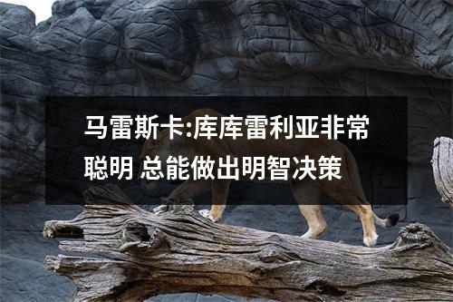 马雷斯卡:库库雷利亚非常聪明 总能做出明智决策