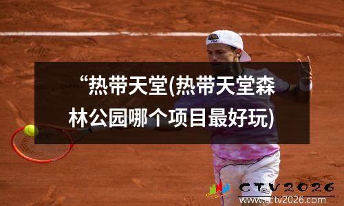 “热带天堂(热带天堂森林公园哪个项目最好玩)