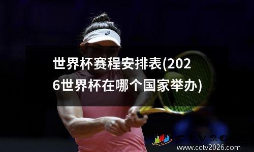 世界杯赛程安排表(2026世界杯在哪个国家举办)