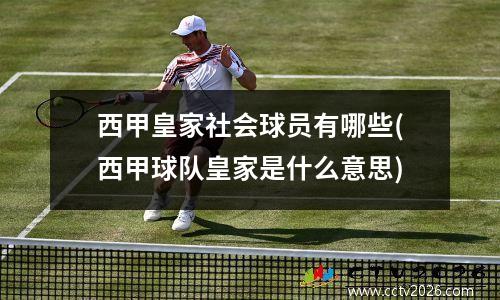 西甲皇家社会球员有哪些(西甲球队皇家是什么意思)