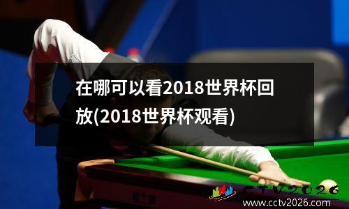 在哪可以看2018世界杯回放(2018世界杯观看)