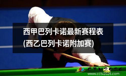 西甲巴列卡诺最新赛程表(西乙巴列卡诺附加赛)