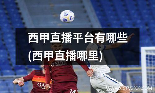 西甲直播平台有哪些(西甲直播哪里)