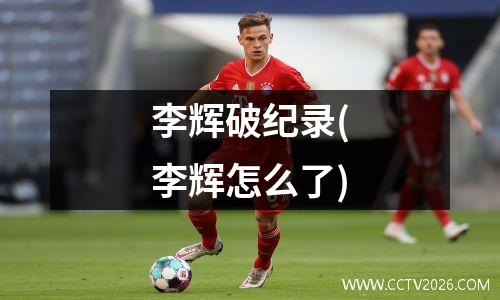 李辉破纪录(李辉怎么了)
