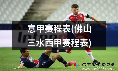 意甲赛程表(佛山三水西甲赛程表)