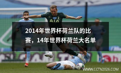 2014年世界杯荷兰队的比赛，14年世界杯荷兰大名单