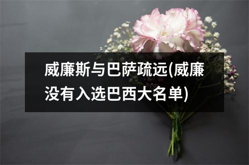 威廉斯与巴萨疏远(威廉没有入选巴西大名单)