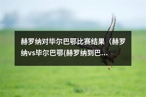 赫罗纳对毕尔巴鄂比赛结果（赫罗纳vs毕尔巴鄂(赫罗纳到巴塞罗那)