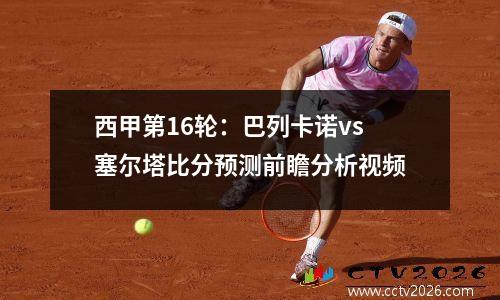西甲第16轮：巴列卡诺vs塞尔塔比分预测前瞻分析视频