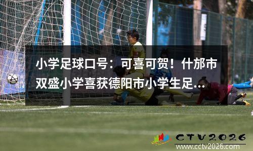小学足球口号：可喜可贺！什邡市双盛小学喜获德阳市小学生足球比赛冠军