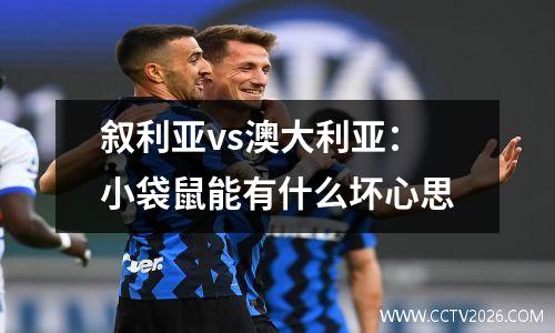 叙利亚vs澳大利亚：小袋鼠能有什么坏心思