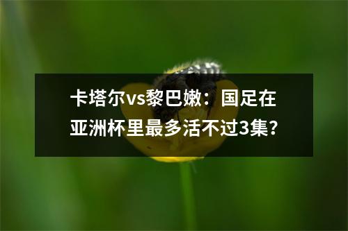 卡塔尔vs黎巴嫩：国足在亚洲杯里最多活不过3集？