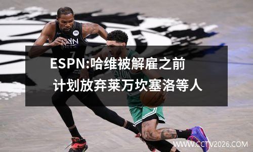 ESPN:哈维被解雇之前 计划放弃莱万坎塞洛等人