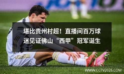 堪比贵州村超！直播间百万球迷见证佛山“西甲”冠军诞生