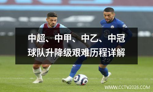 中超、中甲、中乙、中冠球队升降级艰难历程详解