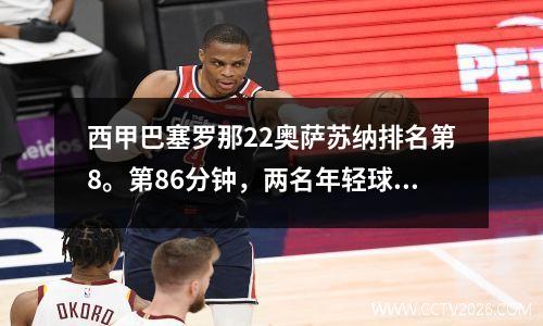 西甲巴塞罗那22奥萨苏纳排名第8。第86分钟，两名年轻球员打入首球，最终战平。