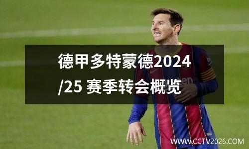 德甲多特蒙德2024/25 赛季转会概览