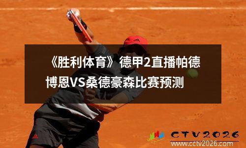 《胜利体育》德甲2直播帕德博恩VS桑德豪森比赛预测
