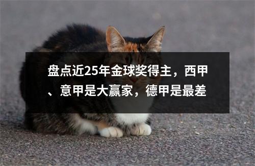 盘点近25年金球奖得主，西甲、意甲是大赢家，德甲是最差