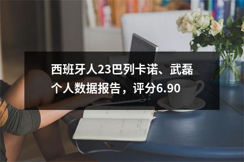 西班牙人23巴列卡诺、武磊个人数据报告，评分6.90