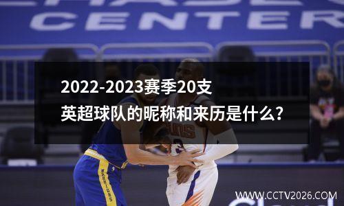 2022-2023赛季20支英超球队的昵称和来历是什么？