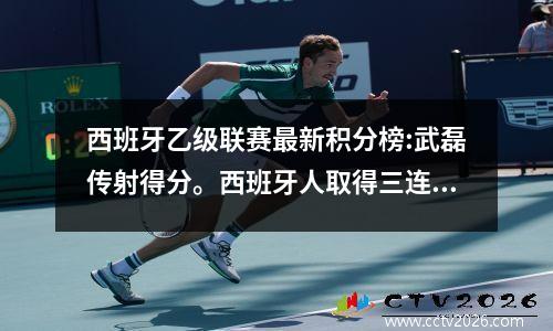 西班牙乙级联赛最新积分榜:武磊传射得分。西班牙人取得三连胜，惊险地稳坐榜首。