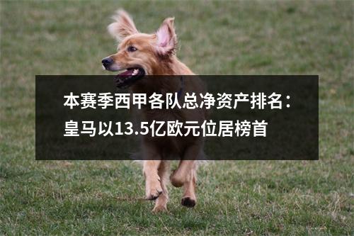 本赛季西甲各队总净资产排名：皇马以13.5亿欧元位居榜首