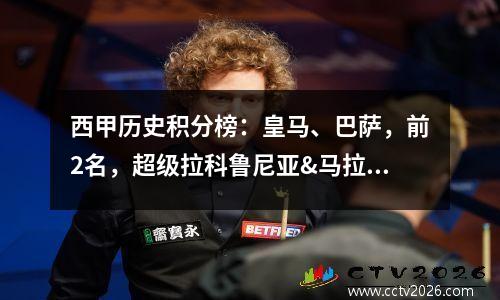 西甲历史积分榜：皇马、巴萨，前2名，超级拉科鲁尼亚&马拉加，前20名