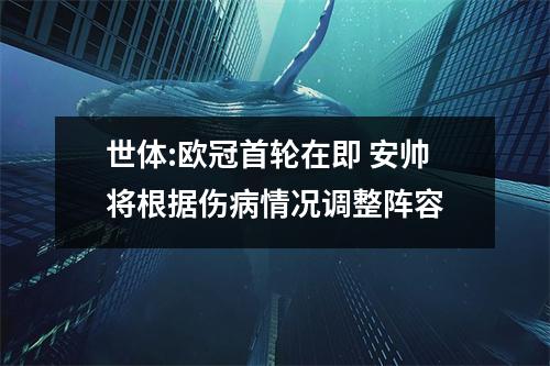 世体:欧冠首轮在即 安帅将根据伤病情况调整阵容