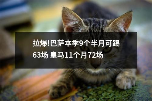 拉爆!巴萨本季9个半月可踢63场 皇马11个月72场