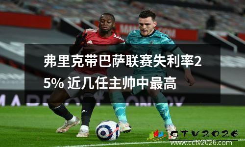 弗里克带巴萨联赛失利率25% 近几任主帅中最高