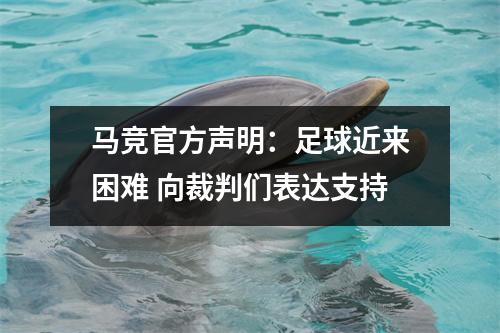 马竞官方声明：足球近来困难 向裁判们表达支持