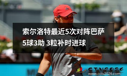 索尔洛特最近5次对阵巴萨5球3助 3粒补时进球