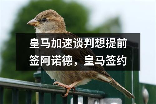 皇马加速谈判想提前签阿诺德，皇马签约