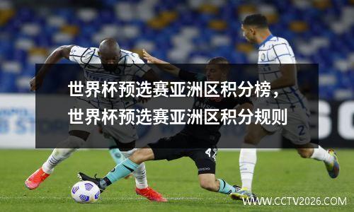 世界杯预选赛亚洲区积分榜，世界杯预选赛亚洲区积分规则