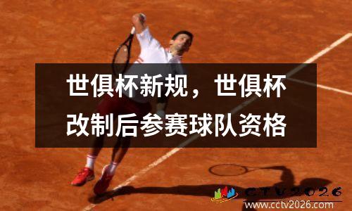 世俱杯新规，世俱杯改制后参赛球队资格