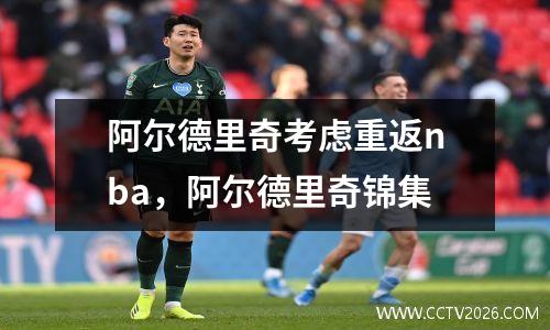 阿尔德里奇考虑重返nba，阿尔德里奇锦集