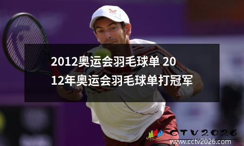2012奥运会羽毛球单 2012年奥运会羽毛球单打冠军