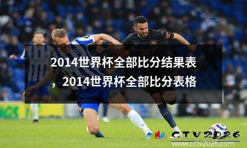 2014世界杯全部比分结果表，2014世界杯全部比分表格