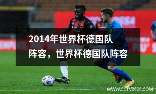 2014年世界杯德国队阵容，世界杯德国队阵容