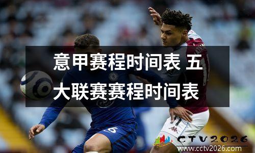 意甲赛程时间表 五大联赛赛程时间表