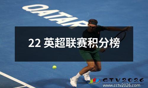 22 英超联赛积分榜